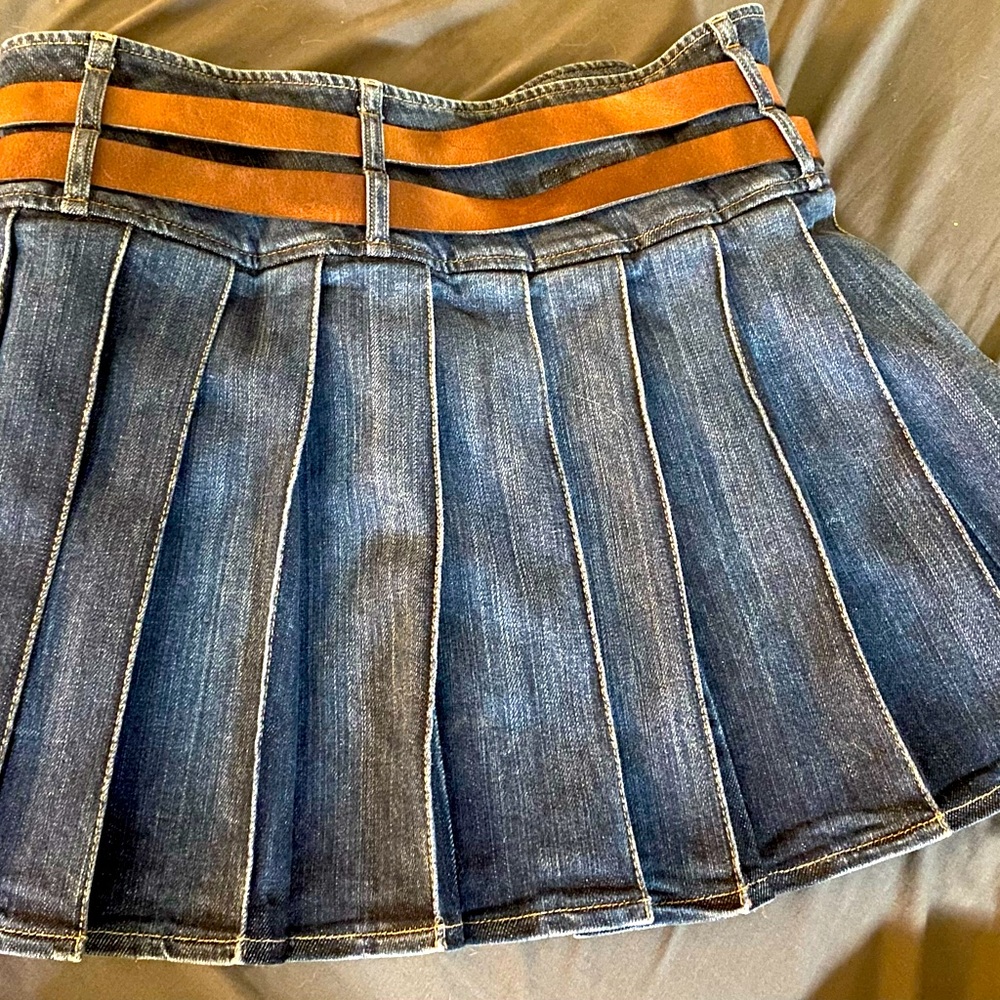 Burberry Denim and Tan Midi Skirt - Picture 3 of 6